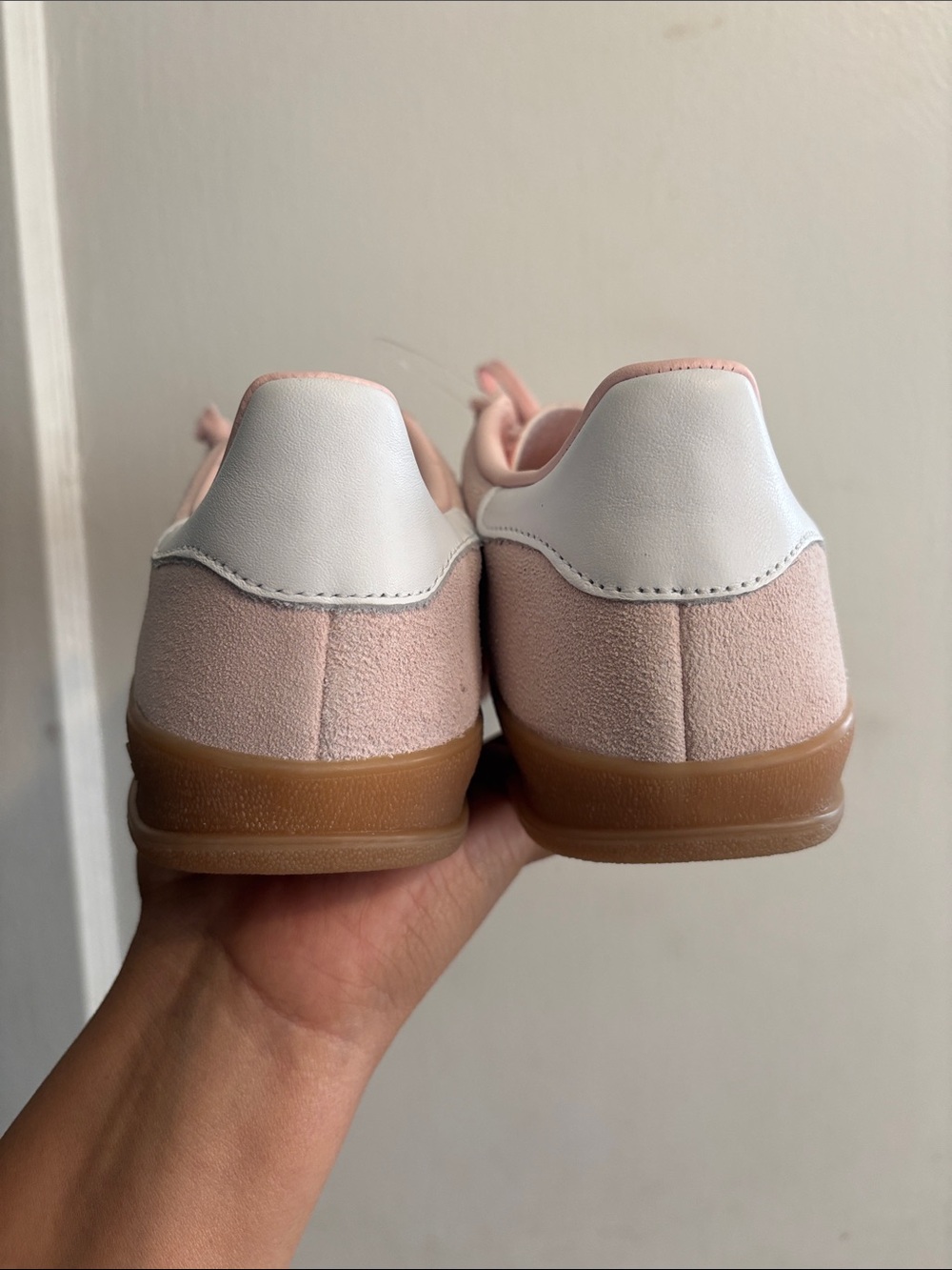 adidas Gazelle Pastel Pink Suede Sneakers with White Stripes - Picture 9 of 13